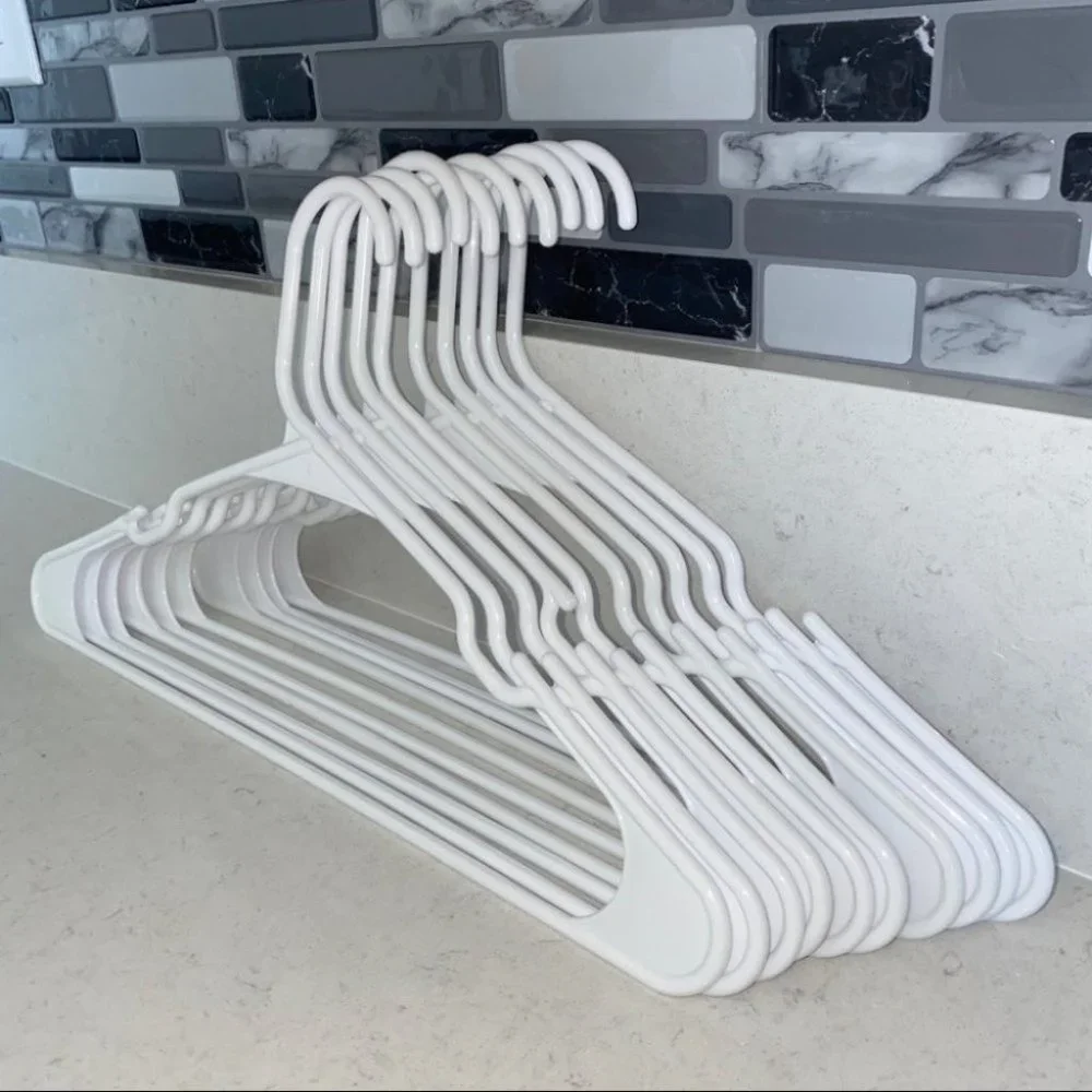 White Plastic‎ Hangers Clothing Hangers 10 Pack